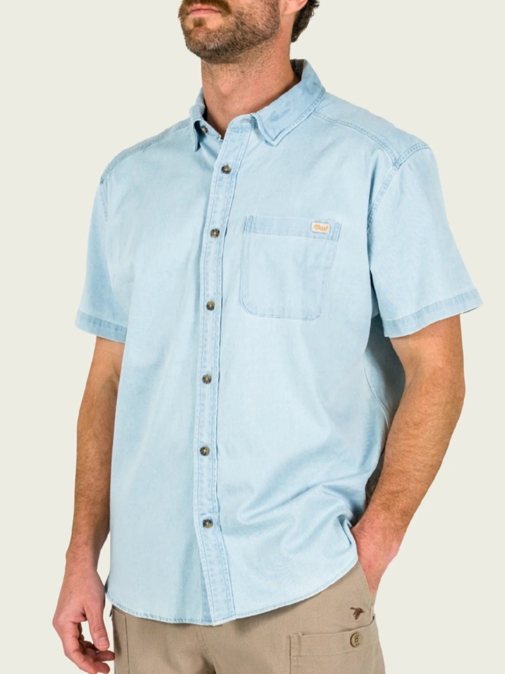 MARSH WEAR Delray Denim Short Sleeve Button Down Shirt